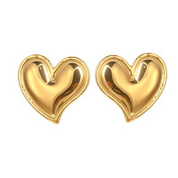 Boucles d'oreilles clous Gaovo Sweet Premium Vintage Rétro Cœur en Acier Inoxydable Résistant au Ternissement Vente en Gros Bijoux de Mode pour Femmes