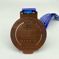 Médaille de course à pied 3D personnalisée de haute qualité, trophée de marathon, nouveau modèle en or, métal personnalisé avec impression numérique