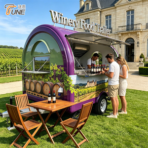 Chariot mobile à boissons en forme de <span class=keywords><strong>bulle</strong></span> ronde pour événements de dégustation de vins, intérieur en acier inoxydable 304, bar portable - Product Image 1