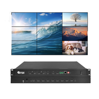 Processeur vidéo 4K60 pour mur d'écrans, 2 entrées 9 sorties HDMI DP, raccordement point à point, commutation transparente, RS232 pour mur LED de surveillance