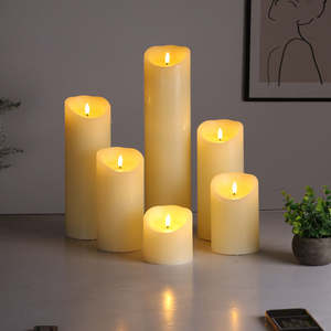 <span class=keywords><strong>Bougie</strong></span> <span class=keywords><strong>LED</strong></span> sans flamme Mermei, à piles, en cire de paraffine 3D, faite à la main, sûre, écologique, pour la décoration de la maison - Product Image 3