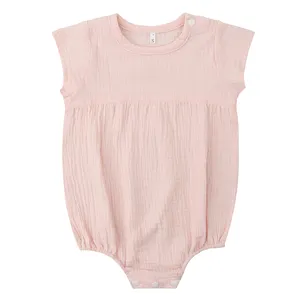 Drap de vêtements transparent, combinaison à manches vagues pour bébé, short d'été pratique en coton 10 en coton à fleurs pour enfants