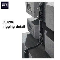 Système de sonorisation PA complet Pat KJ206combo avec enceintes Line Array doubles de 6 pouces, étanche, portable, audio haute résolution pour