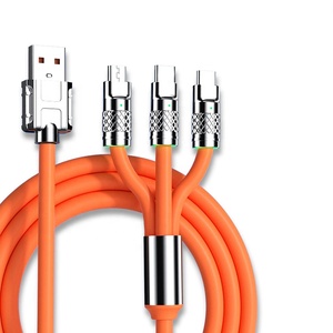 120W 6A 3 en 1 Cable tipo C de carga súper rápida Puerto multi-<span class=keywords><strong>USB</strong></span> Cargador de teléfono Datos de aleación de zinc Cable de carga <span class=keywords><strong>USB</strong></span> para Cable de teléfono - Product Image 3
