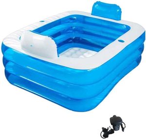 <strong>Inflatable</strong> <strong>Pool</strong> with Back Cushion for Kids and Adults - Product Image 1