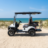 Voiturette de golf électrique personnalisable 5KW AC, 4 places, batterie lithium 48V, châssis métallique, pour terrains de golf et villas de vacances