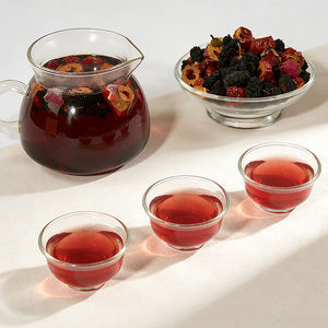 Teh <span class=keywords><strong>Herbal</strong></span> Alami Malam Hari OEM Organic Health Boosting Flower Mulberry Rose dengan Blueberry Black Wolfberry, Sedikit Manis - Product Image 4