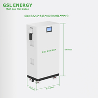 Batterie au lithium-ion mobile GSL ENERGY 16 kWh 51,2 V 314 Ah, batterie de stockage d'énergie sur pied, batterie Lifepo4, batterie solaire avec roues