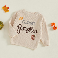 Pull en coton épais pour enfants du printemps, pull pour garçon, pull en tricot mignon pour tout-petits, vêtements en tricot pour filles