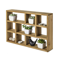 Rangement mural mobile en bois à compartiments multiples pour la décoration intérieure étagères flottantes en bois pour la décoration murale