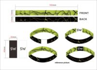 Bracelets élastiques personnalisés en polyester écologique pour promotion, avec étiquette tissée, logo par sublimation, couleurs PMS, vente en gros