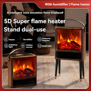 Calentador de Ambiente con Llama y Control por Voz con IA 2024, 2000W, Grafeno, Calentamiento Rápido, Humidificador, Simulación de <span class=keywords><strong>Chimenea</strong></span> - Product Image 1