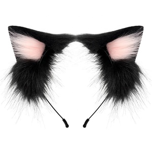 Vente en gros de bandeau personnalisé Lolita en fourrure de chat et de renard pour femmes <span class=keywords><strong>accessoires</strong></span> d'oreilles mignonnes - Product Image 2