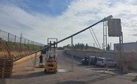 Convoyeur à bande 40 ft conteneur déchargeur convoyeur à bande avec roues camion chargeur convoyeur