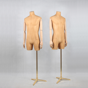 Phong cách mới cửa sổ cửa hàng hiển thị cổ điển cotton nam Bust DRESS hình thức điều chỉnh may mannequin - Product Image 3