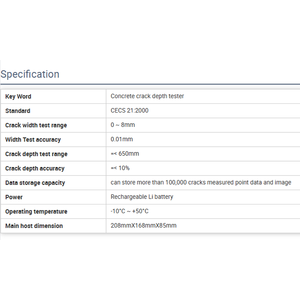 CECS 21:2000 Standard Ultrasonic Method Professional <strong>Data</strong> <strong>Analysis</strong> Software Concrete Crack Width and Depth Detection Tester - Product Image 5