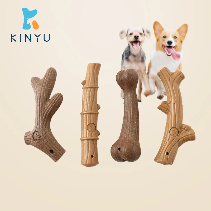 Оригинальный поставщик 2023 KINYU, низкий минимальный объем заказа, неразрушимая игрушка для жевания собак, очищающая зубы, пригодная для вторичной переработки прочная нейлоновая игрушка для жевания собак