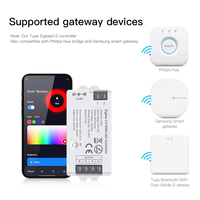 Contrôleur LED WiFi Zigbee 3.0 PWN DIM CCT RGB RGBW RGBCCT, passerelle double mode Tuya Smart Things pour bande LED DC5V-24V