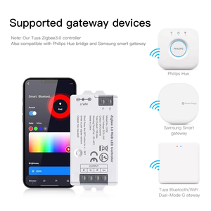 Controlador LED Zigbee 3.0 WiFi, PWN DIM CCT RGB RGBW RGBCCT, Puente para Tiras LED, Gateway de Modo Dual Tuya, Smart Things, DC5V-24V - Product Image 4