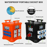 Boîte de distribution d'alimentation portable étanche IP65 en ABS, boîte de jonction électrique anti-poussière pour usage extérieur et industriel