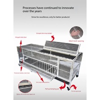 Grande cage en acier inoxydable, anti-rouille, robuste, anti-grenouille, poulailler avec plateforme d'alimentation, enclos extérieur pour lapins, canards et oies