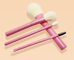 Juego de 4 Brochas de Maquillaje de Pelo Sintético con Mango de Madera, Brochas Super Suaves y Coloridas para Rostro y Ojos, Logotipo Personalizado, Marca Privada - Product Image 4