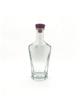 Vente en gros de bouteilles de liqueur en verre transparent de haute qualité de 700 ml et 750 ml avec bouchon en liège pour brandy, whisky, vodka