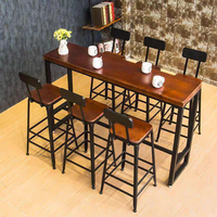 Ensemble table et chaises de restaurant en bois massif avec design moderne pour usage commercial