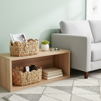 Panier de rangement festonné en jacinthe d'eau, nouveau style, avec poignées, pour l'organisation et la décoration, organisateur de garde-robe pour le salon