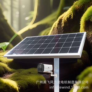 Système d'énergie solaire 12V, silicium monocristallin, contrôleur MPPT, montage au sol extérieur - Product Image 1