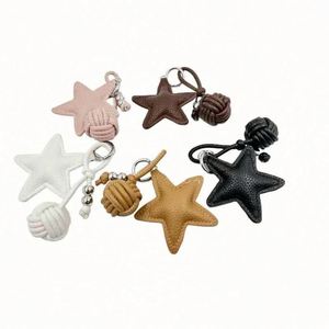 Fashionable Colorful Five-pointed Star Leather Pendant for New Style Star Hanger Keychain - Product Image 4