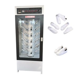 Laveuse-sécheuse de chaussures semi-automatique commerciale électrique en acier inoxydable haute efficacité avec fonctions de nettoyage à l'eau froide et automatiques - En promotion - Product Image 1