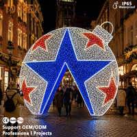 Arco de Estrella Navideño para Centro Comercial, Instalación de Luces LED Gigantes para Fiestas, Decoración para Eventos en Plazas Comerciales al Aire Libre