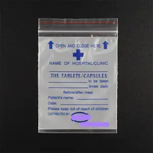 100% PE Medicine Envelope Self-Sealing Plastic Bag Pills Drug Tablet Dispensing Packaging Bags