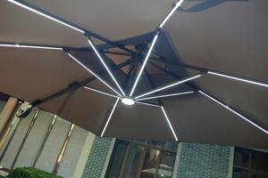 Sombrilla de luz solar LED moderna para exteriores, sombrilla <span class=keywords><strong>romana</strong></span> de 3m de radio, muebles de sombreado de jardín nuevos para <span class=keywords><strong>Villa</strong></span>, <span class=keywords><strong>playa</strong></span>, Hotel, parque, patio - Product Image 4