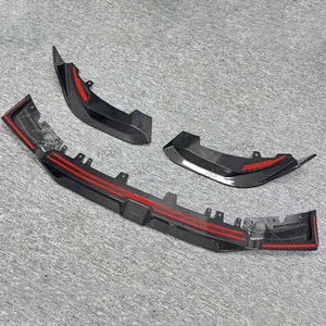 Labio de parachoques delantero de fibra de carbono X3M F97 para BMW X3M F97 X4M F98 LCI <span class=keywords><strong>2022</strong></span> + alerón divisor de labio de parachoques delantero Kit de carrocería de coche - Product Image 3