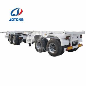 Aolong Trailer Tandem <span class=keywords><strong>Dolly</strong></span> 3 AS 20 Kaki, Container Interlink Truk Trailer Skeleton Super Link Semi Trailer - Product Image 1