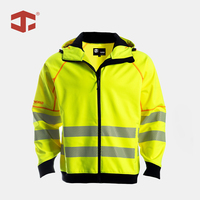 JIADE – Sweat à capuche zippé intégral en tissu softshell 3 couches, coupe ample, pour printemps-automne, sécurité sur chantier, vêtements d'extérieur personnalisés