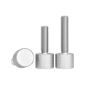 Tornillos de Cabeza Pequeña con Rosca Moleteada, Tornillos de Ajuste Manual de Cabeza Plana M2 M2.5 M3 M4 M5 M6 M8, Acero Inoxidable 304 - Product Image 1