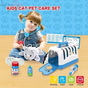 Veterinarian Pretend Play Set for Kids with Pet Exam Table and Medical Tools 8PCS <strong>Animal</strong> Doctor <strong>Toy</strong> for Girls and Boys - Product Image 2