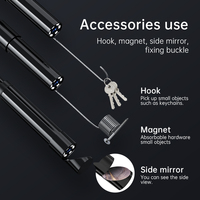 Mini caméra KERUI 2,4 pouces IPS 1080P, caméra d'inspection portable, micro-caméra pour moteur, IP67, 2600 mAh, câble rigide, endoscope pour tuyaux et égouts