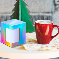 Cadeaux Tasses à café Boîtes Expédition Sublimation Transparent Verre à vin Emballage Blancs Emballage Impression laser Motif Mug Box