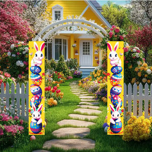 Cortina de Puerta de Pascua Nueva de Fábrica, Decoración Festiva, Pancarta para Exteriores, Letrero para Decoración de Fiesta de Halloween - Product Image 4