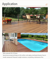 Decking en PVC, Decking extérieur en teck et bois, ressemble à du vrai bois