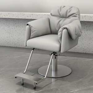 Fauteuil de Barbier Haut de Gamme Moderne Luxe Léger pour Salon, Chaise de Coiffure Pivotante en Acier Inoxydable à Hauteur Réglable pour Barbier Professionnel (Vente en Gros) - Product Image 2