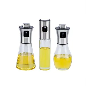 Bình Xịt Dầu Ô Liu BBQ Nhà Bếp Thiết Kế Thời Trang Bình Xịt Dầu Giấm 100Ml 200Ml Bình Xịt Dầu Nấu Ăn Nắp Thép Không Gỉ