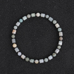 Bracciale Elastico con Perline Cilindriche in Pietra Naturale, Design Geometrico, <span class=keywords><strong>Occhio</strong></span> <span class=keywords><strong>di</strong></span> <span class=keywords><strong>Tigre</strong></span>, Avventurina Verde, <span class=keywords><strong>Quarzo</strong></span> Rosa, Gioielli Unisex alla Moda - Product Image 3