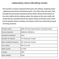 Machine à Vibrations de Laboratoire pour Sol, Appareil de Mesure des Vibrations de Choc, Tamis Vibrant pour Sol, Machine de Test, Machine à Secouer les Échantillons de Sol pour Laboratoire
