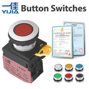 LA36M-DN/P 22MM Ultradünner Flacher Kunststoff-Druckknopf Rund Beleuchtet 1NO1NC Taster Lieferant 10A Gerätesteuerung Rot Grün - Product Image 1