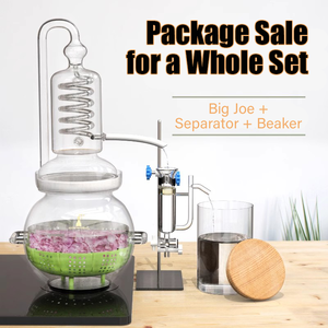 Distillateur en verre borax de <span class=keywords><strong>4</strong></span> litres Extracteur d'hydrosol pour refroidissement par eau Extracteur d'huiles essentielles pour la maison Eau distillée pour parfum - Product Image 4